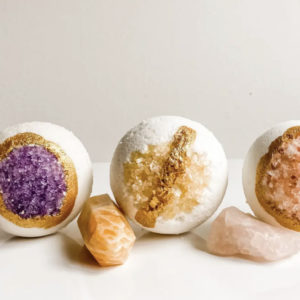 Geode Bath Bombs. Set of 3 bath bombs to soothe, heal, and revitalize