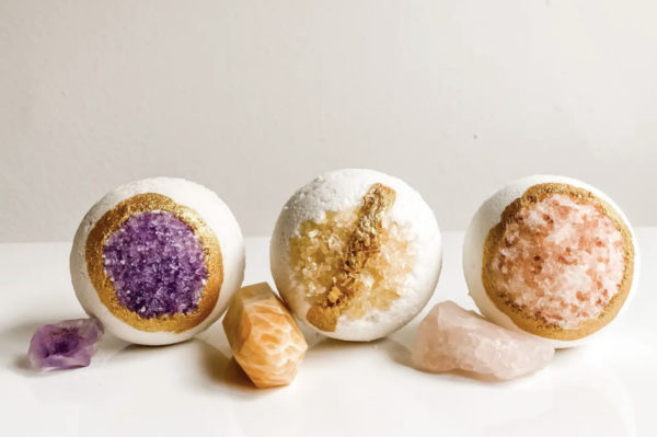 Geode Bath Bombs. Set of 3 bath bombs to soothe, heal, and revitalize