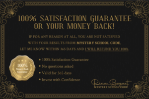 Mystery School Code Money Back Guarantee